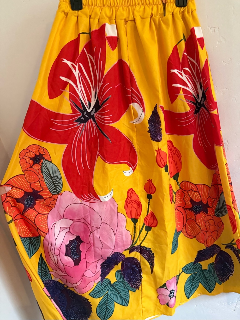 Floral Maxi Skirt - Yellow - Picture 2 of 5